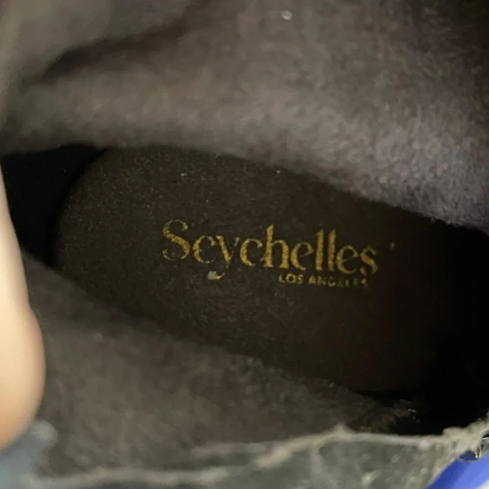 Seychelles Over-The-Knee Black Block Heel Boots Shoes Size 7.5 NEW